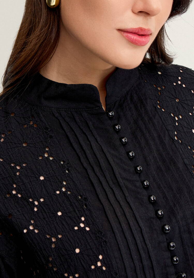 Блуза из шитья с жемчужными пуговицами шир.  750, рис. 13