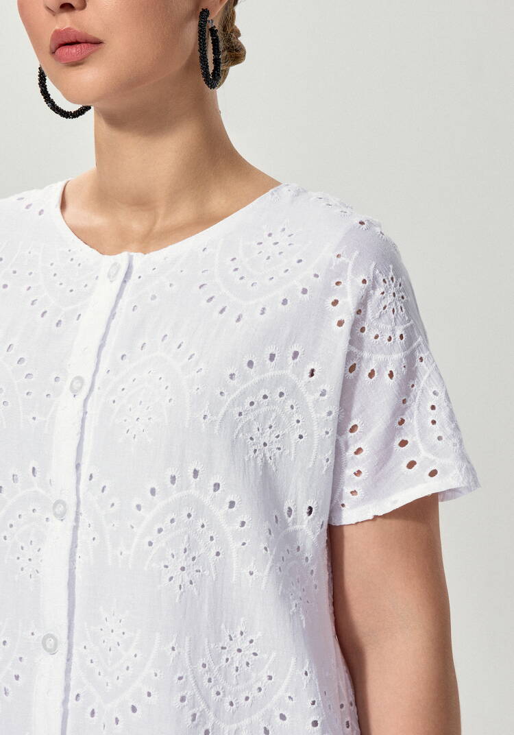 Платье ажурное с цельнокроеным рукавом шир.  750, рис. 6