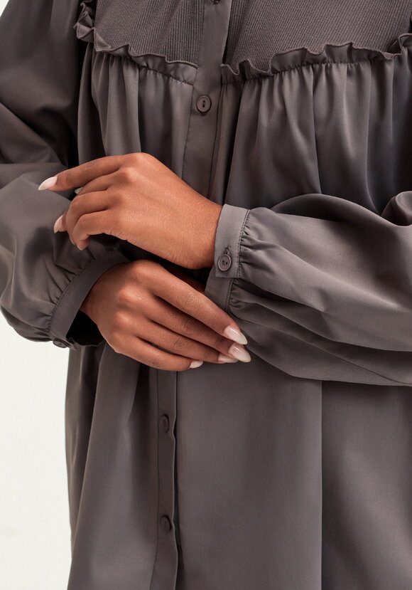 Блуза комбинированная с трикотажем шир.  580, рис. 14