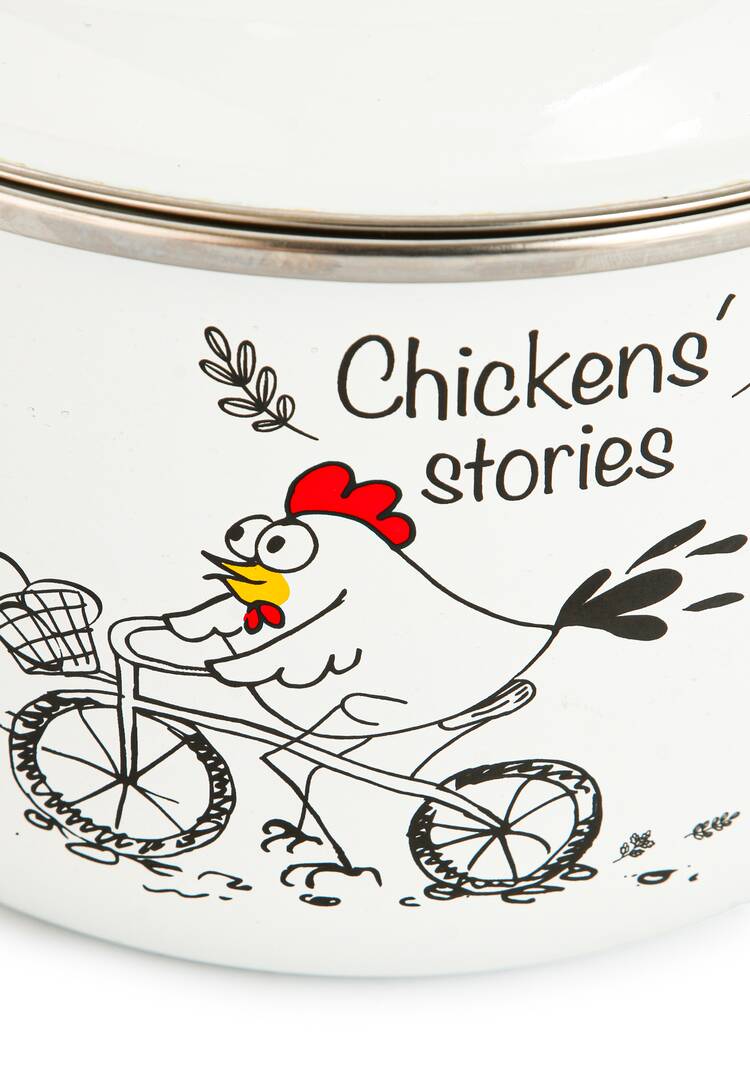 Кастрюля эмалированная Куриные истории шир.  750, рис. 13