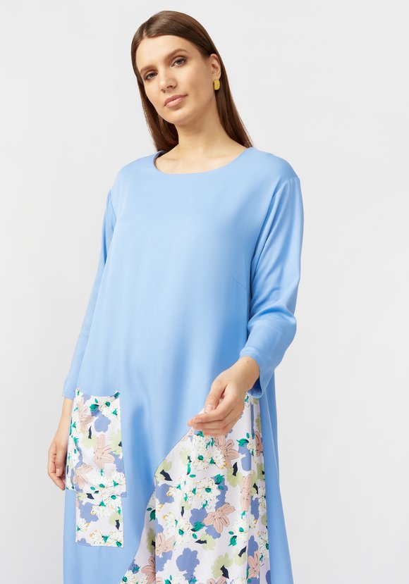 Платье с контрастными вставками Белла шир.  580, рис. 3