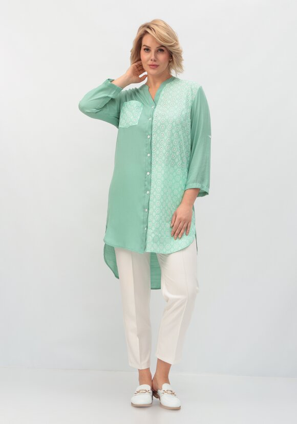 Рубашка удлиненная из хлопка шир.  580, рис. 26