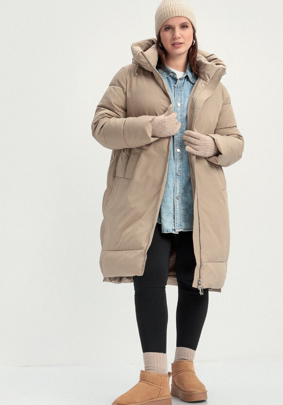 Пуховик с боковыми карманами на молнии шир.  580, рис. 11