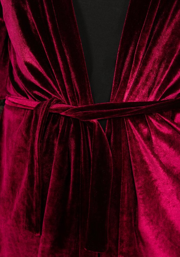 Кардиган велюровый с кружевом шир.  580, рис. 4