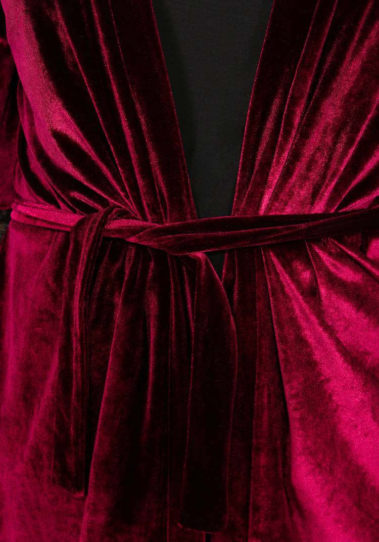 Кардиган велюровый с кружевом шир.  750, рис. 4