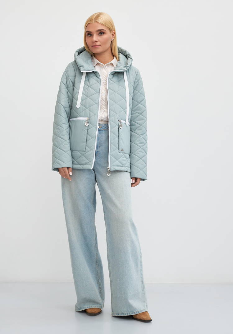 Куртка с контрастной молнией Вероника шир.  750, рис. 15