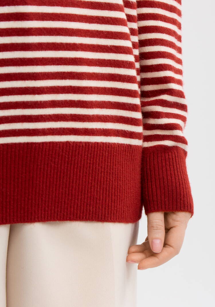 Трикотажный джемпер в полоску шир.  750, рис. 18