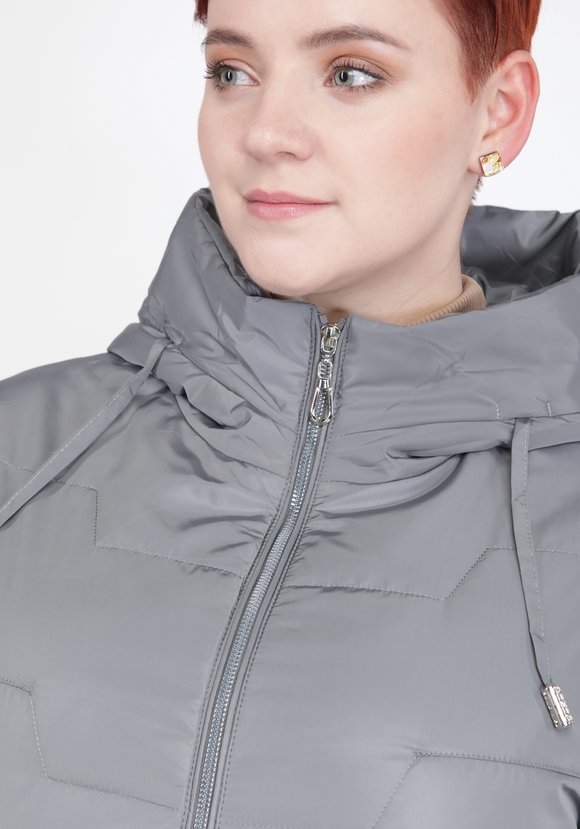 Куртка прямого кроя на молнии с капюшоном шир.  580, рис. 12