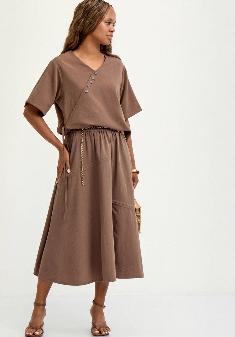 Блуза  свободного кроя шир.  750, рис. 7