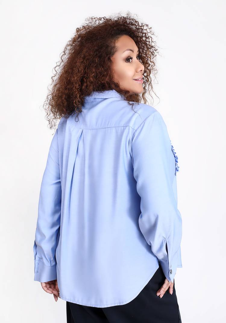 Блуза с вертикальными рюшами шир.  750, рис. 7