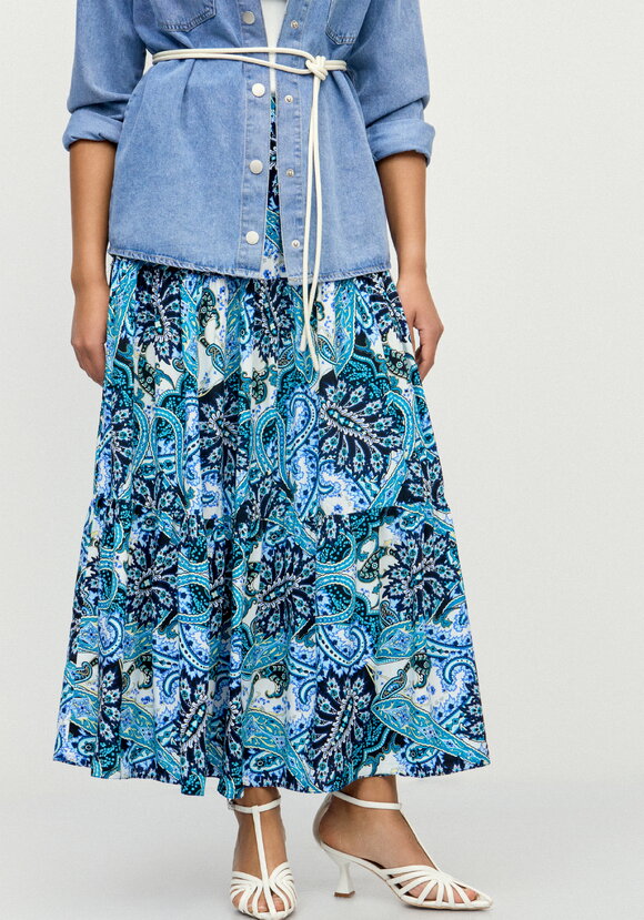 Юбка с воланами и принтом шир.  580, рис. 2