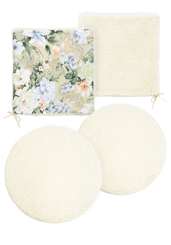 Сидушки с шерстью мериноса, 2 шт. + подарок шир.  580, рис. 1