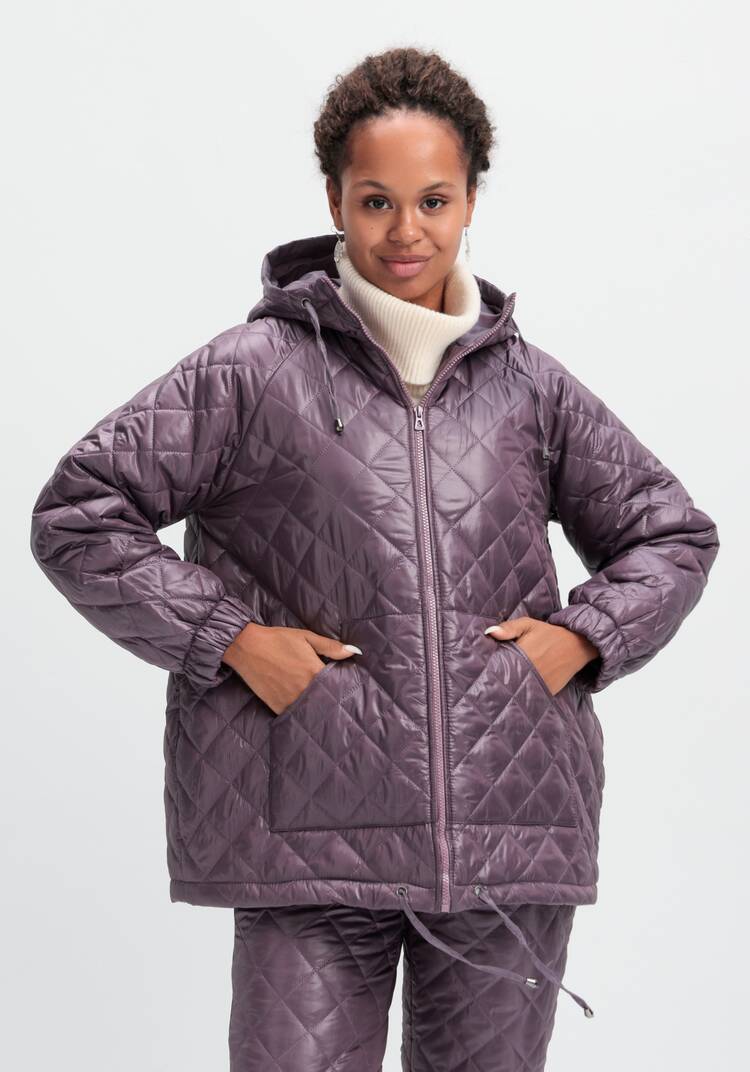 Куртка стёганая с капюшоном шир.  750, рис. 50