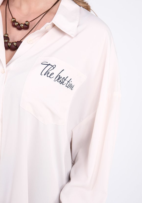 Блуза с принтом на кармане шир.  580, рис. 4