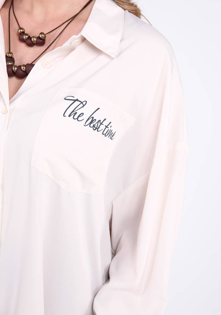 Блуза с принтом на кармане шир.  750, рис. 4