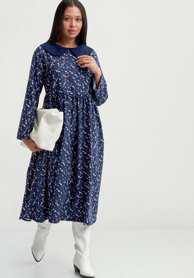 Платье оверсайз с круглым воротником шир.  750, рис. 9