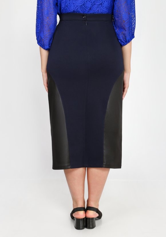 Юбка-карандаш из комбинированной ткани шир.  580, рис. 2