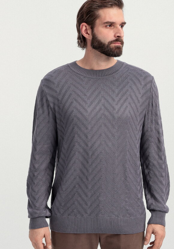 Джемпер с фактурным рисунком елочка шир.  580, рис. 4