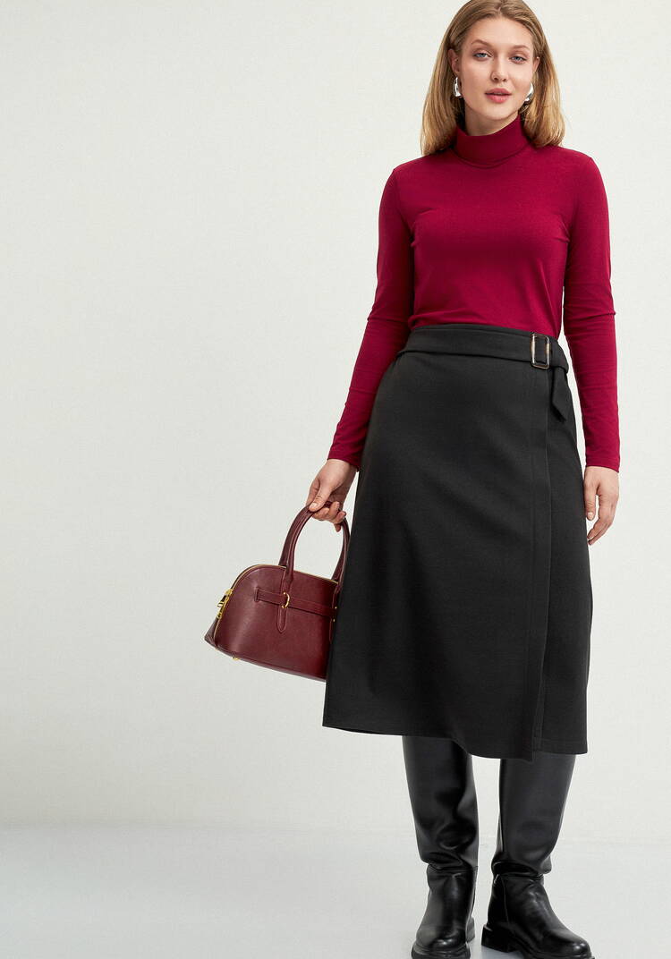 Юбка прямая с пряжкой шир.  750, рис. 15