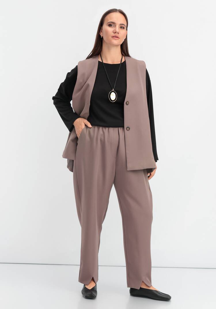 Брюки-бананы с разрезами шир.  750, рис. 16