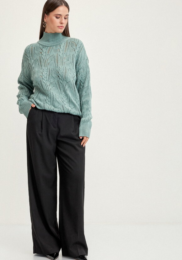 Джемпер с ажурными косами шир.  580, рис. 31