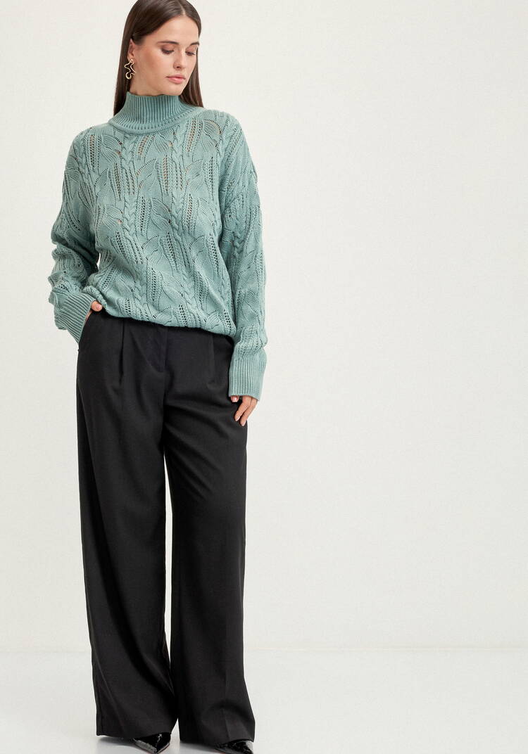 Джемпер с ажурными косами шир.  750, рис. 31