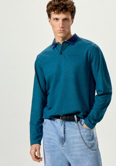 Джемпер-поло с вышивкой на груди