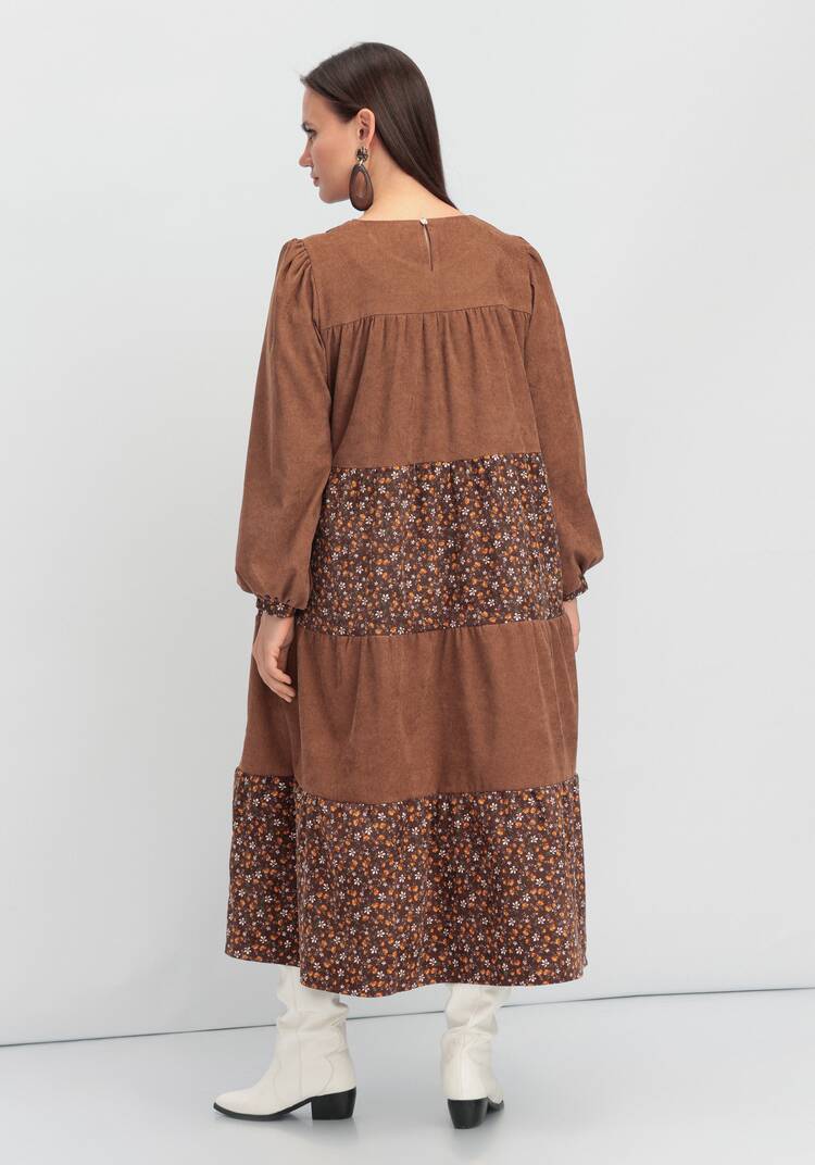 Платье из микровельвета ярусное шир.  750, рис. 20