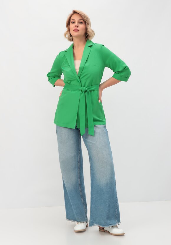 Пиджак с поясом из льна и хлопка шир.  580, рис. 33