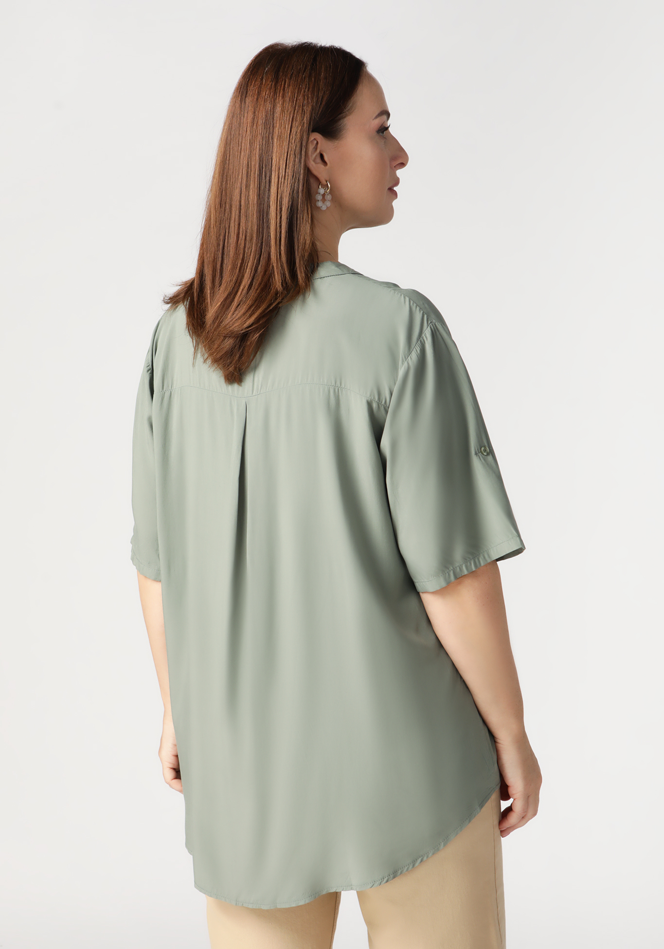Блуза женская «Агата», размер 52, цвет хаки - фото 7