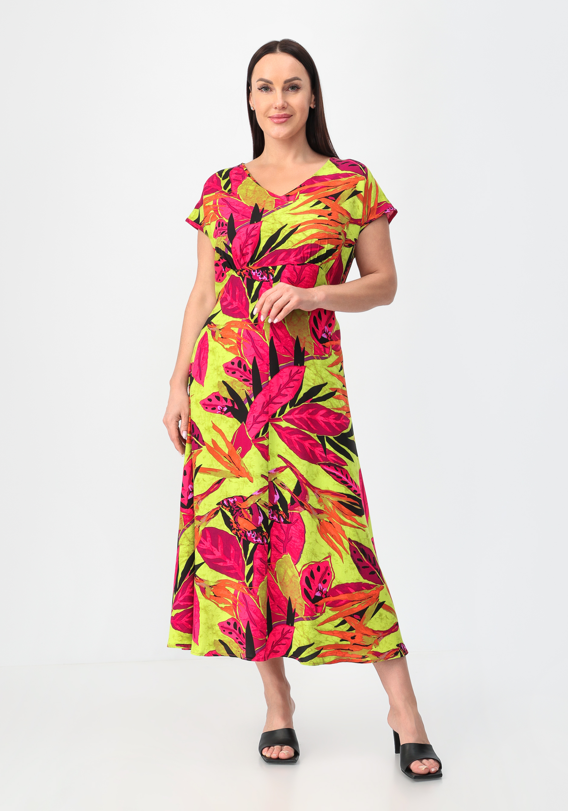 Платье "Келли" Sakton, размер 54, цвет мультиколор