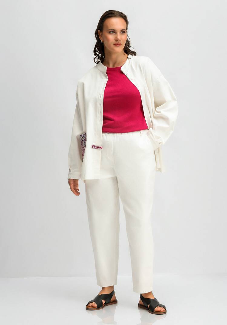 Брюки с контрастной отделкой шир.  750, рис. 24