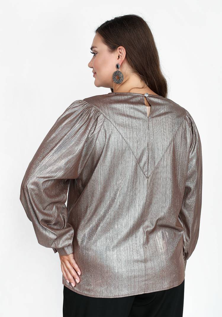 Блуза однотонная необычного кроя шир.  750, рис. 2