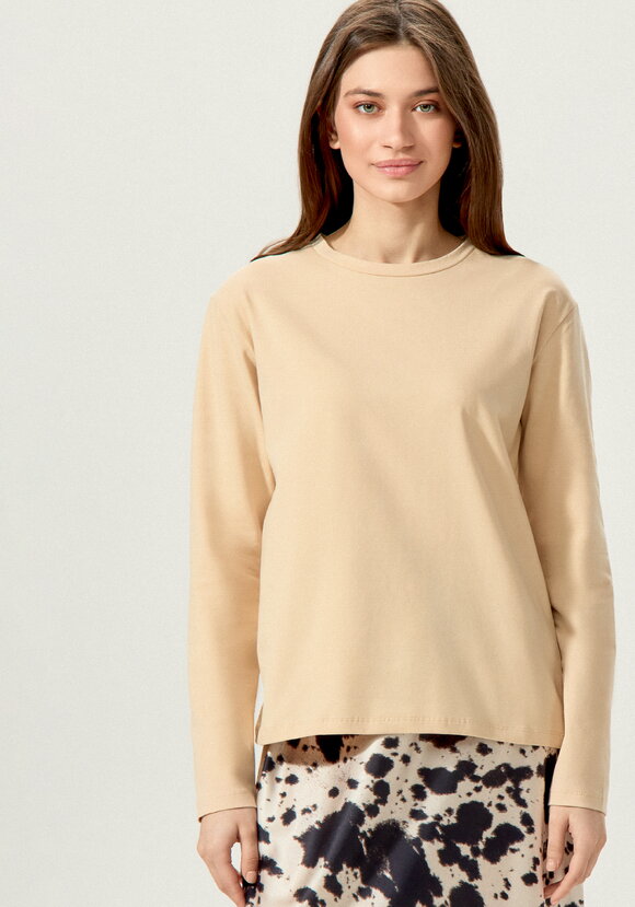 Лонгслив с круглым воротом из хлопка шир.  580, рис. 28