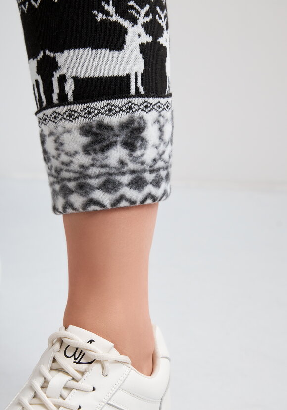 Лосины с принтом утепленные на меху шир.  580, рис. 6