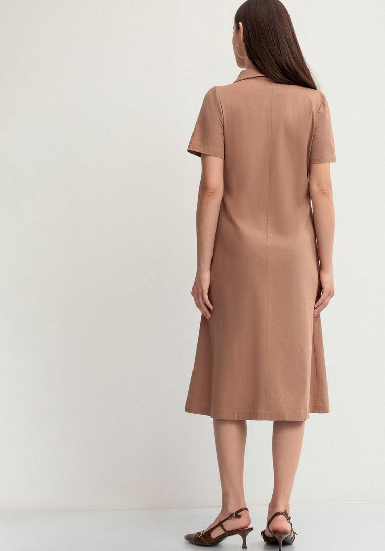 Платье из льна двубортное шир.  750, рис. 3