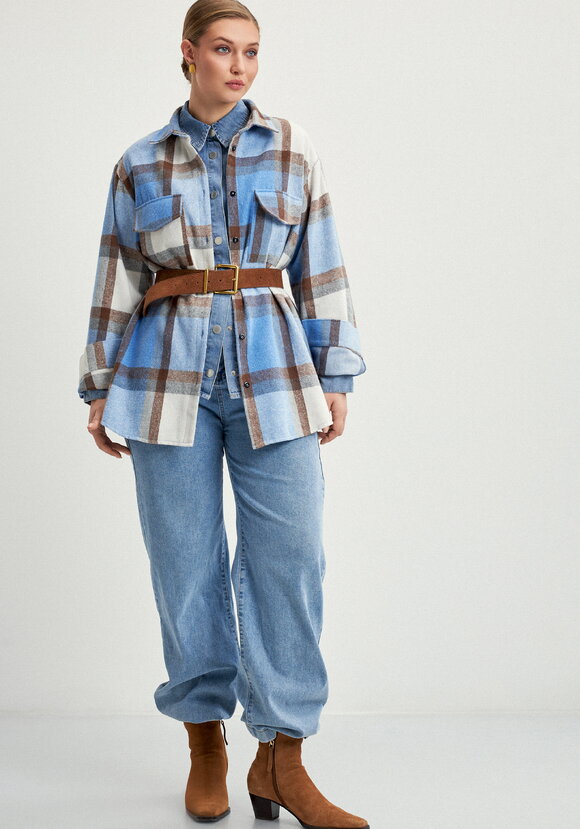 Рубашка фланелевая в клeтку шир.  580, рис. 7