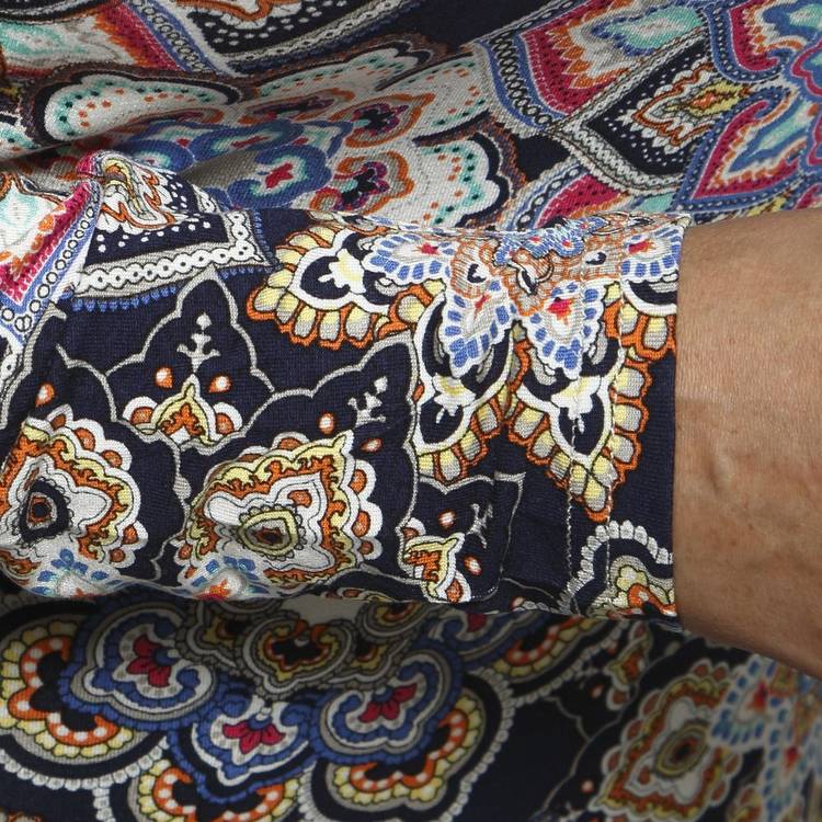 Блуза с оригинальным воротом и принтом шир.  750, рис. 8