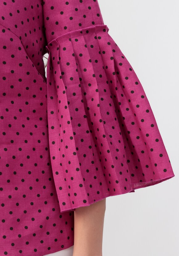 Блуза в горох с расклешенным рукавом Элен шир.  580, рис. 11