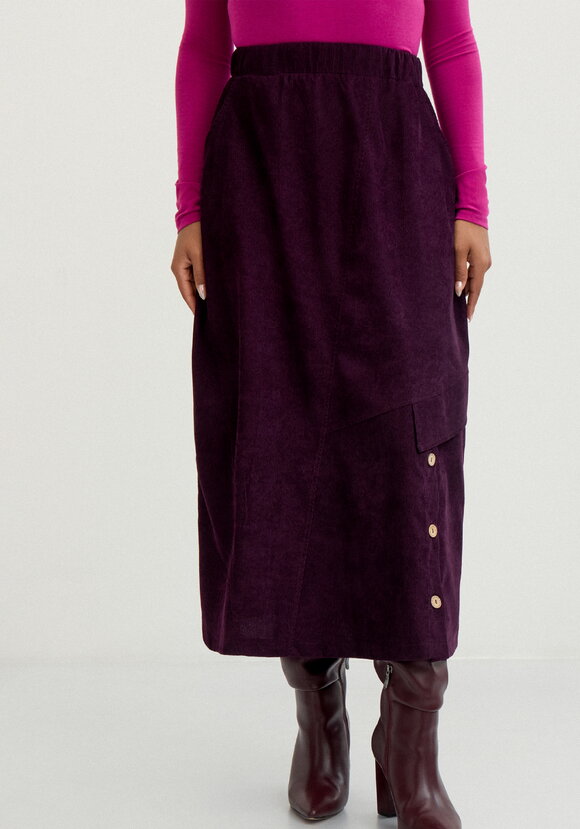 Юбка с декоративными пуговицами и клапаном шир.  580, рис. 4