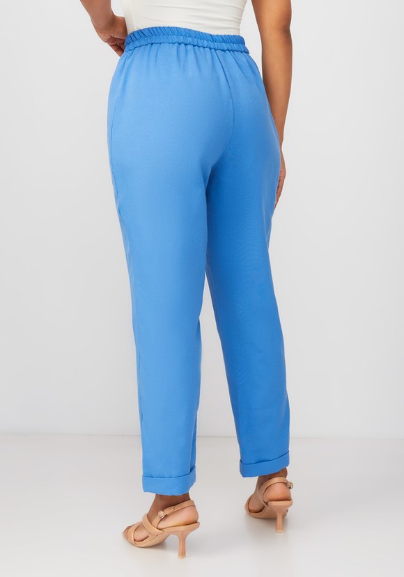 Брюки бананы льняные шир.  580, рис. 3