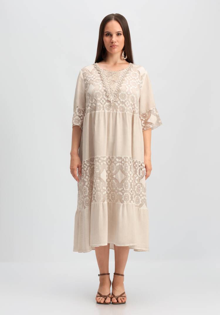 Платье ярусное кружевное шир.  750, рис. 4