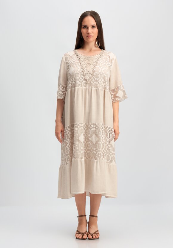 Платье ярусное кружевное шир.  580, рис. 4