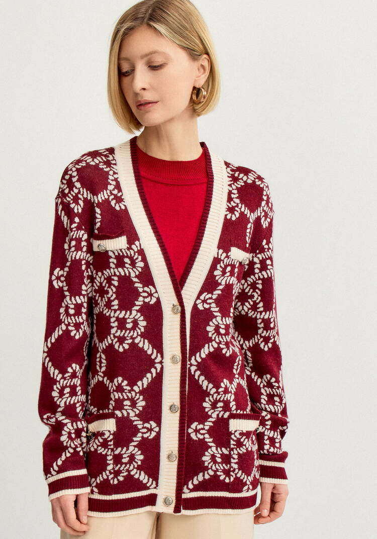 Кардиган женский удлиненный с карманами шир.  750, рис. 9