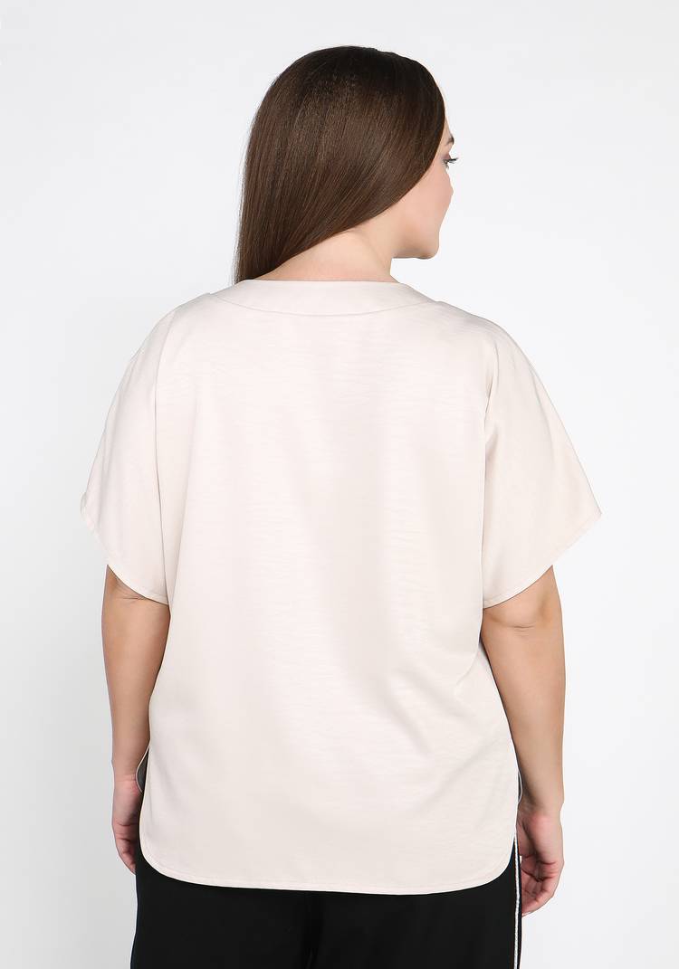 Блуза однотонная с рукавом-кимоно шир.  750, рис. 6