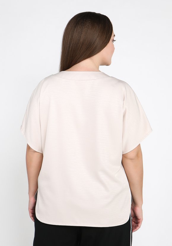 Блуза однотонная с рукавом-кимоно шир.  580, рис. 6