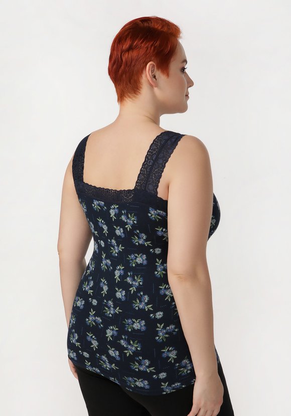 Майка из хлопка с кружевом Аэлита шир.  580, рис. 2