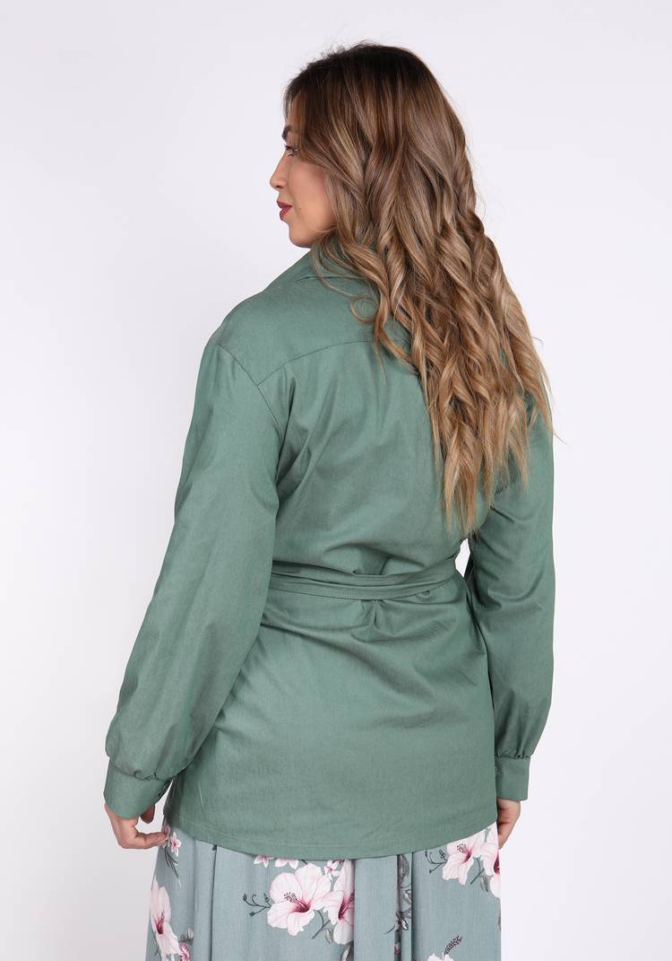 Жакет с поясом на пуговицах шир.  750, рис. 12