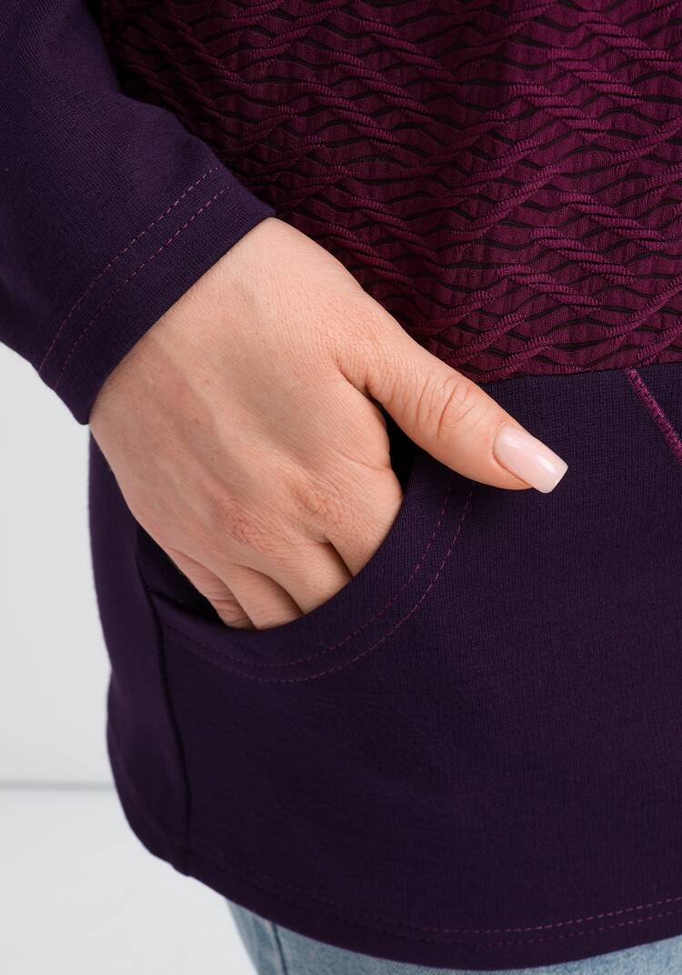 Джемпер свободного кроя с карманами шир.  750, рис. 5