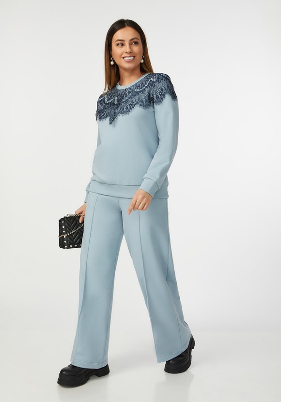 Свитшот с отделкой из гипюра шир.  580, рис. 6